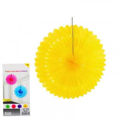 Декорация от хартия, кръг 30см, различни цветове