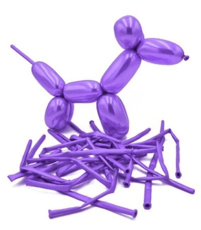 Хром балони за моделиране , лилави, размер 6х140см -100бр.
