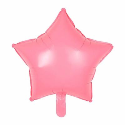 Фолиев балон Звезда, цвят розов макарон, 18"