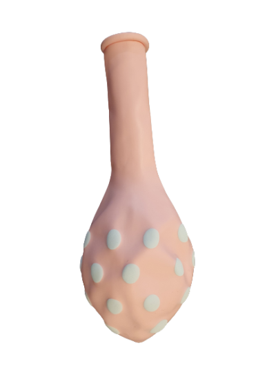 Балони пастел макарон с принт бели точки - 30см, 100бр., цвят бебешко розов