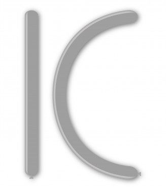 Балони за моделиране ROCCA, размер 4х120см, цвят сив, 100бр., D4 17