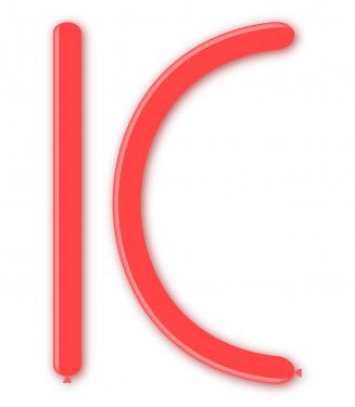 Балони за моделиране ROCCA, размер 4х120см, цвят корал, 100бр., D4 45