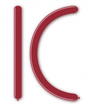 Балони за моделиране ROCCA, размер 4х120см, цвят бордо, 100бр., D4 71