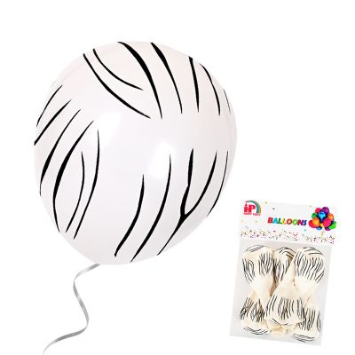 Балони с печат Зебра /10 броя/
