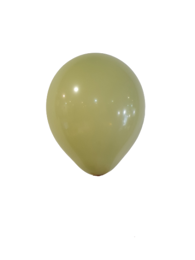 Малки кръгли балони пастел ROCCA - Маслинено Зелено / Olive Green, 13см, 100бр., А50 98