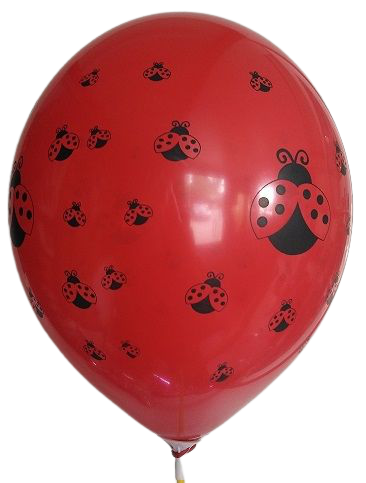 Балони пастел с печат Калинки - 30см, 100бр./пак