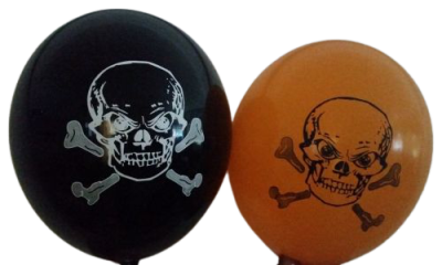 Балони Хелоуин/черепи - 30см, 100бр.