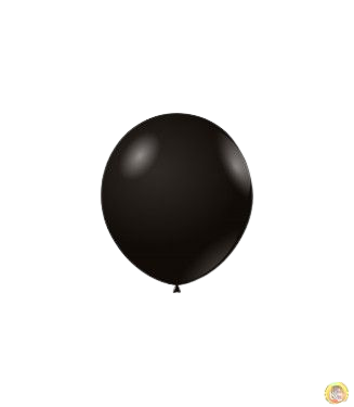 Малки кръгли балони пастел ROCCA - Черно / Black, 13см, 100бр., А50 15