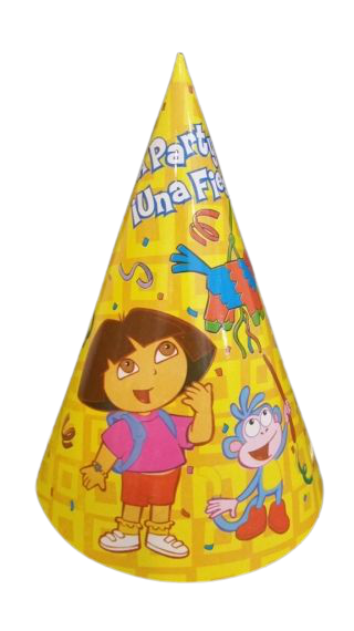 Парти шапки Дора, 20см. 10 броя