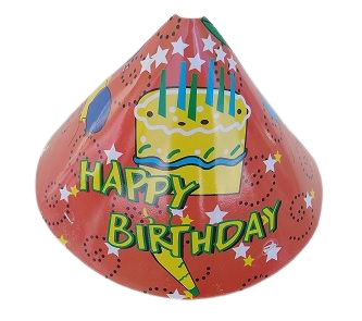 Парти шапки Рожден ден, 16см, 10броя