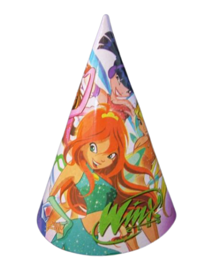 Парти шапки Уинкс, 20см, 50 броя