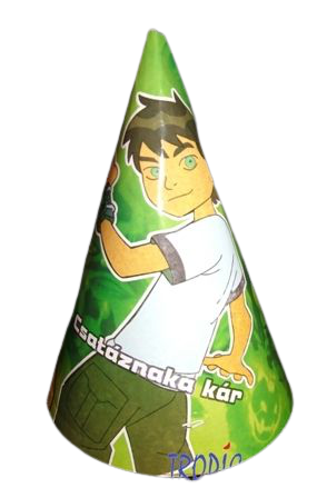 Парти шапки Бен Тен, 16см, 10броя