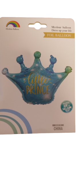 Балон фолио корона Little PRINCE,  синя