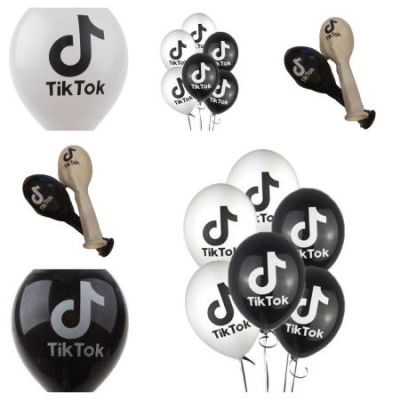 Балони с печат Тик ток - 26см, 100бр.
