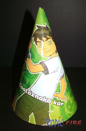 Парти шапки Бен Тен, 20см, 10броя