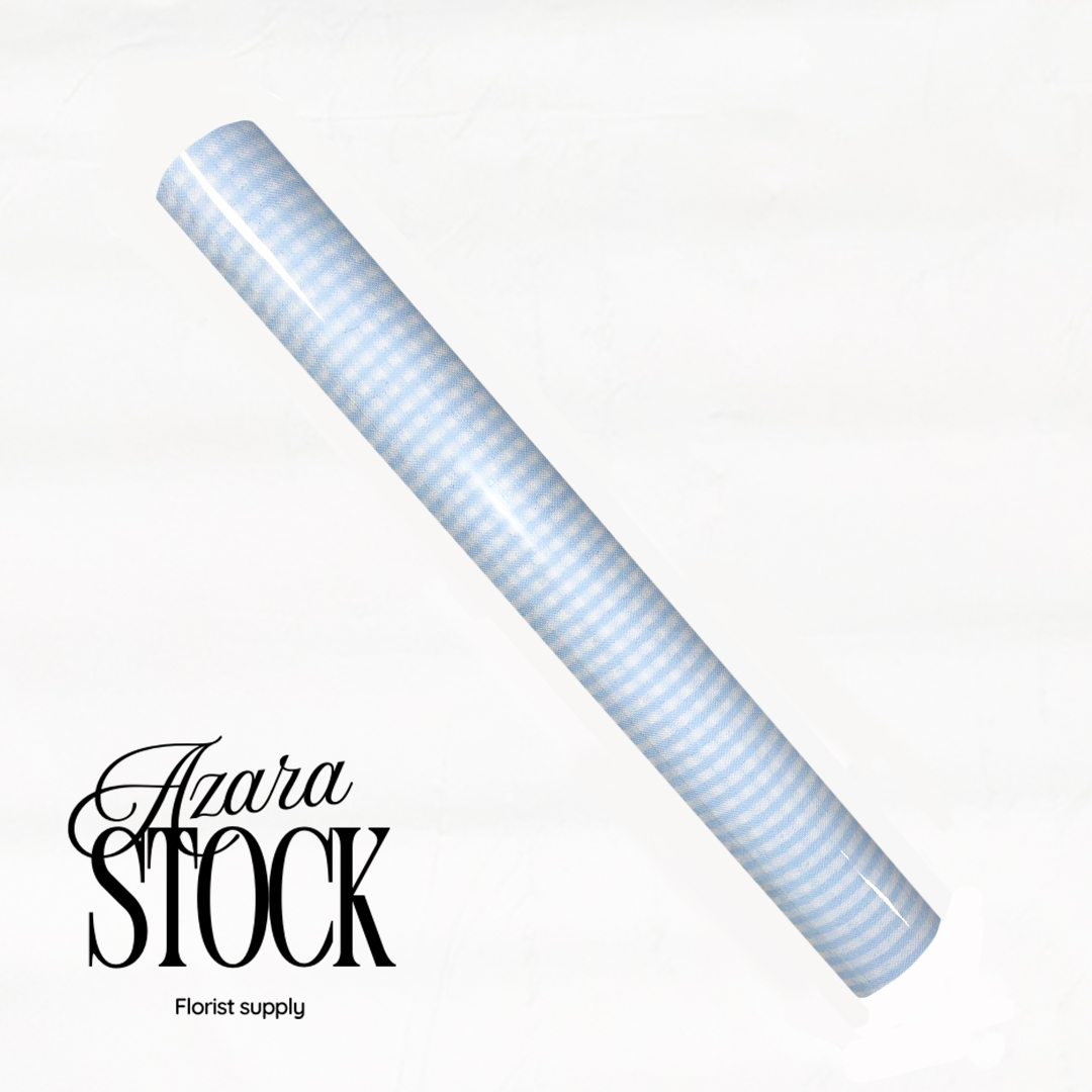 Текстил каре светло синьо