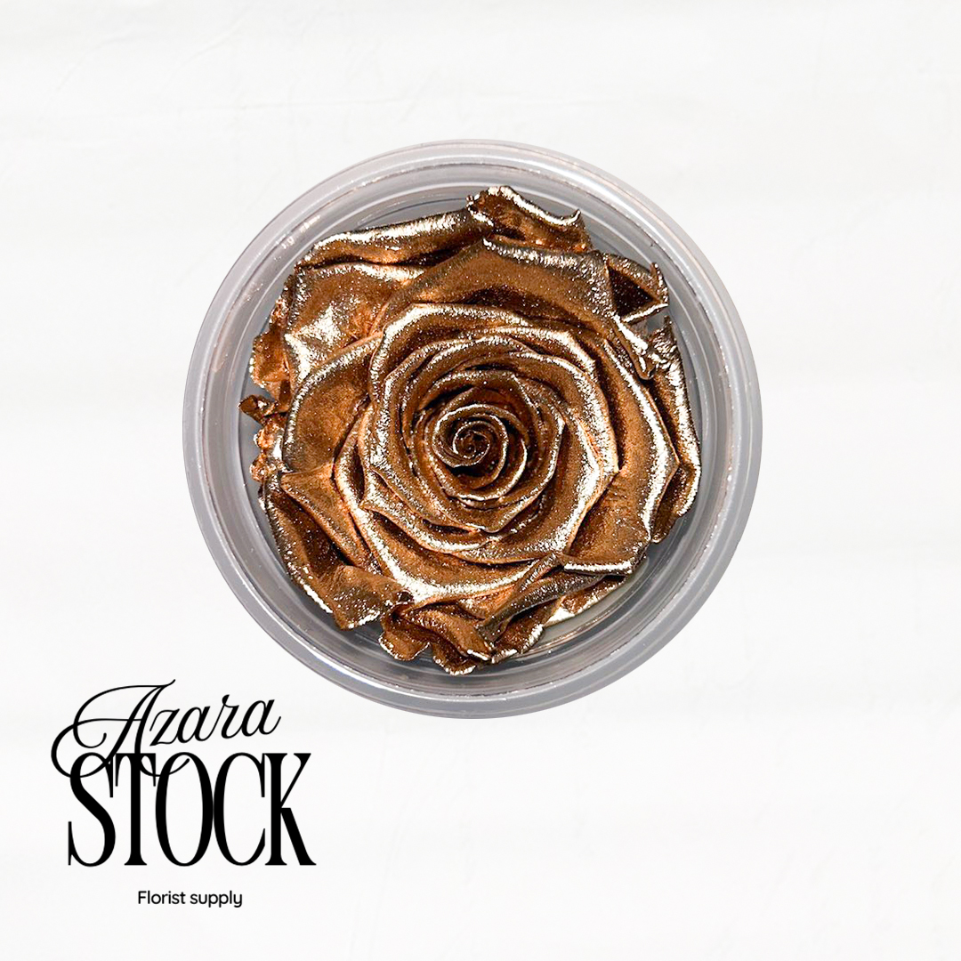 Вечна роза златно брокат