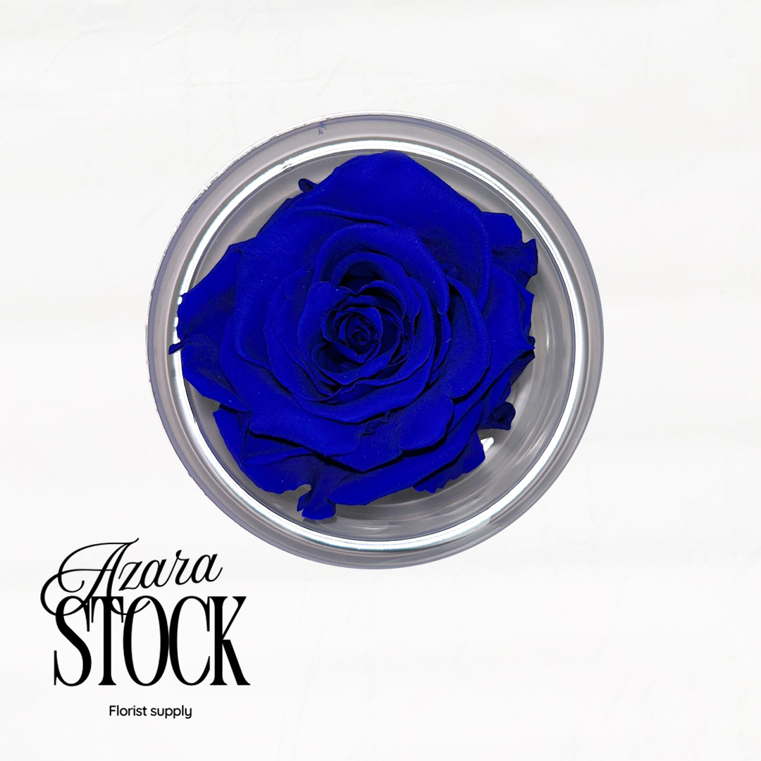 Вечна роза тъмно синьо